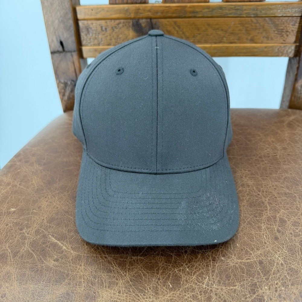 Flexfit Yupoong Baseball Cap Unisex L-XL Dark Gray Good Solid Stretch Fit Hat‎